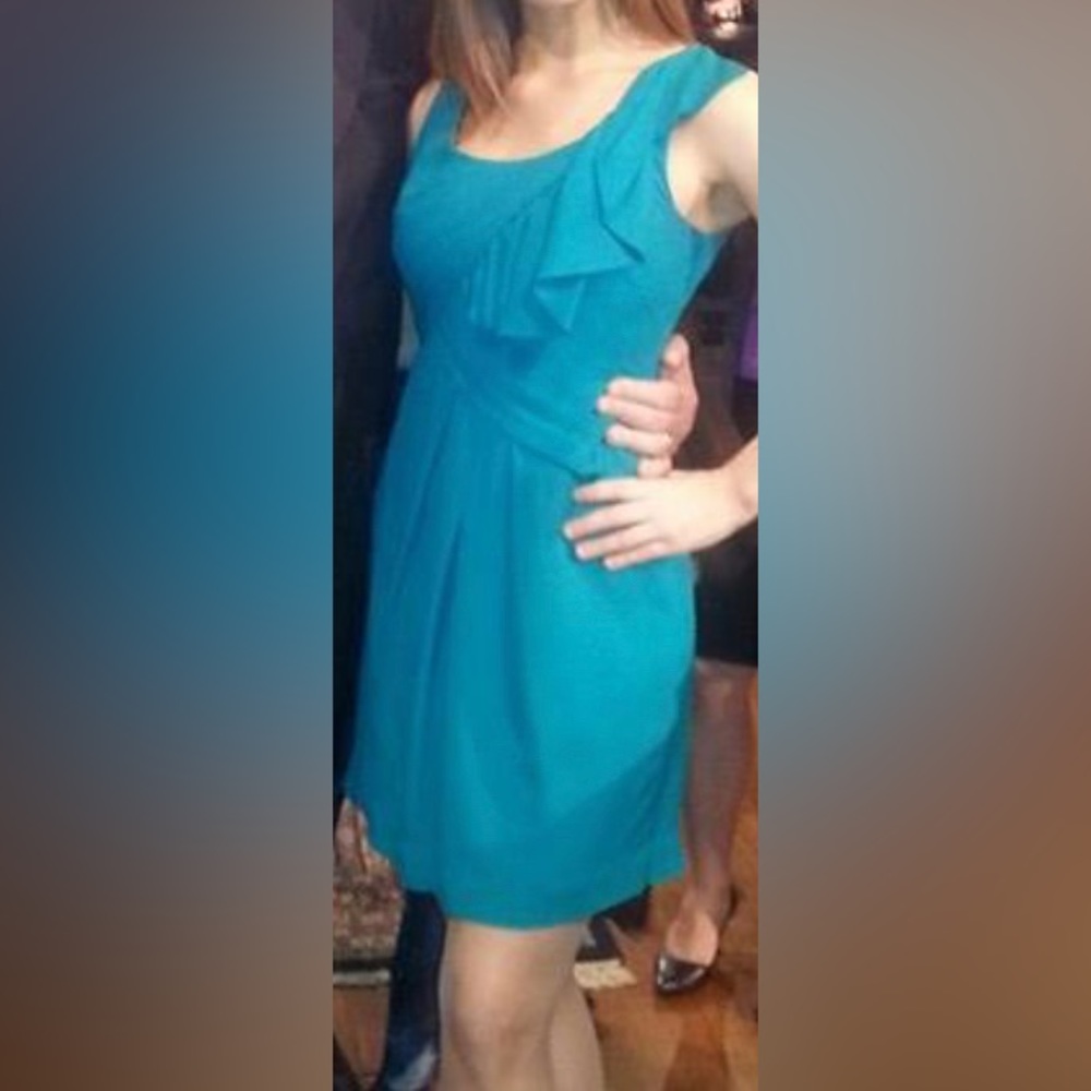BCBG teal sheath dress! Worn slightly